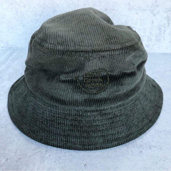 Will + Bear Earth Bucket Hat Green Corduroy Organic Hemp Small - Picture 2 of 11